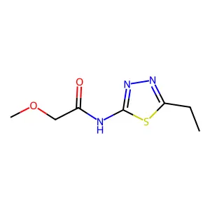 N-(5-ethyl-1,3,4-thiadiazol-2-yl)-2-methoxyacetamide structure