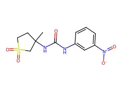 1-(3-Methyl-1,1-dioxothiolan-3-yl)-3-(3-nitrophenyl)urea structure