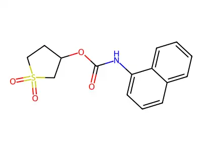 1,1-Dioxidotetrahydrothien-3-yl 1-naphthylcarbamate structure