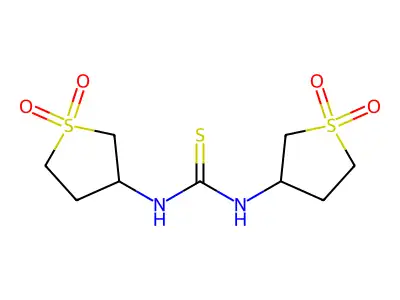 1,3-Bis(1,1-dioxidotetrahydrothiophen-3-yl)thiourea structure