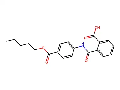 2-({4-[(Pentyloxy)carbonyl]phenyl}carbamoyl)benzoic acid structure