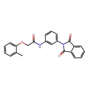 N-[3-(1,3-dioxoisoindol-2-yl)phenyl]-2-(2-methylphenoxy)acetamide structure