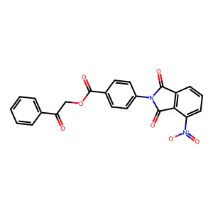 2-oxo-2-phenylethyl 4-(4-nitro-1,3-dioxo-1,3-dihydro-2H-isoindol-2-yl)benzoate structure