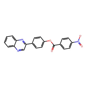 (4-Quinoxalin-2-ylphenyl) 4-nitrobenzoate structure