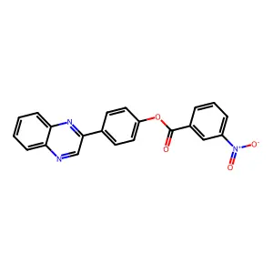 (4-Quinoxalin-2-ylphenyl) 3-nitrobenzoate structure