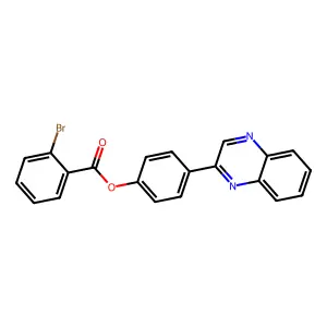 (4-Quinoxalin-2-ylphenyl) 2-bromobenzoate structure