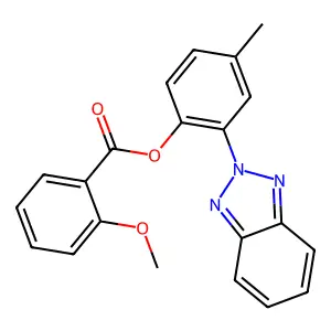 2-(2H-1,2,3-benzotriazol-2-yl)-4-methylphenyl 2-methoxybenzoate structure