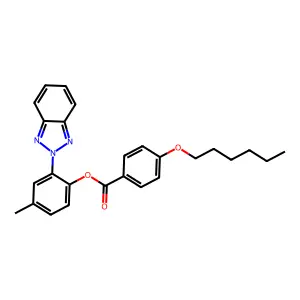 2-(2H-1,2,3-benzotriazol-2-yl)-4-methylphenyl 4-(hexyloxy)benzoate structure