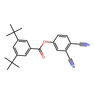 (3,4-Dicyanophenyl) 3,5-ditert-butylbenzoate structure
