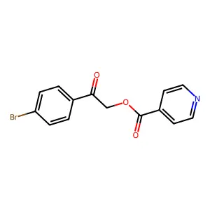 2-(4-Bromophenyl)-2-oxoethyl pyridine-4-carboxylate structure