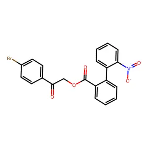 [2-(4-Bromophenyl)-2-oxoethyl] 2-(2-nitrophenyl)benzoate structure