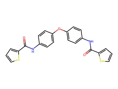 N-[4-[4-(thiophene-2-carbonylamino)phenoxy]phenyl]thiophene-2-carboxamide structure