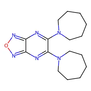 5,6-Di(1-azepanyl)[1,2,5]oxadiazolo[3,4-b]pyrazine structure