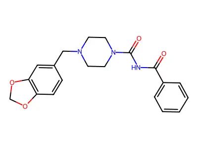 N-[4-(2H-1,3-Benzodioxol-5-ylmethyl)piperazine-1-carbonyl]benzamide structure