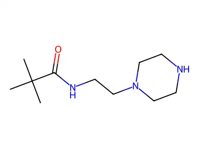 2,2-Dimethyl-N-(2-(1-piperazinyl)ethyl)propanamide structure