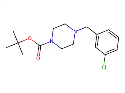 Tert-butyl 4-[(3-chlorophenyl)methyl]piperazine-1-carboxylate structure