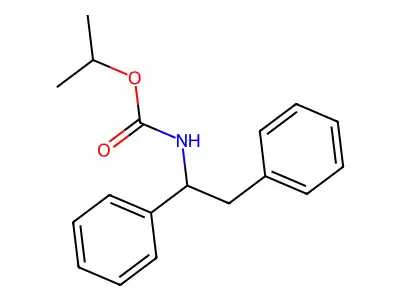 (1,2-Diphenyl-ethyl)-carbamic acid isopropyl ester structure