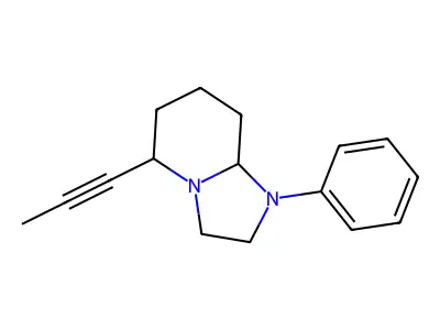 1-Phenyl-5-(prop-1-yn-1-yl)-octahydroimidazo[1,2-a]pyridine structure