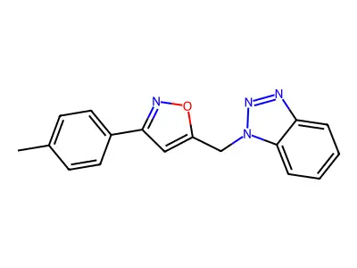 1-{[3-(4-Methylphenyl)-1,2-oxazol-5-yl]methyl}-1H-1,2,3-benzotriazole structure