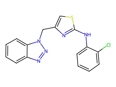 4-(1H-1,2,3-Benzotriazol-1-ylmethyl)-N-(2-chlorophenyl)-1,3-thiazol-2-amine structure