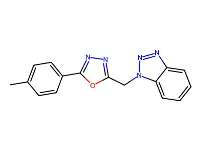 1-{[5-(4-Methylphenyl)-1,3,4-oxadiazol-2-yl]methyl}-1H-1,2,3-benzotriazole structure