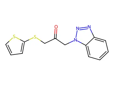 1-(1H-1,2,3-Benzotriazol-1-yl)-3-(thiophen-2-ylsulfanyl)propan-2-one structure