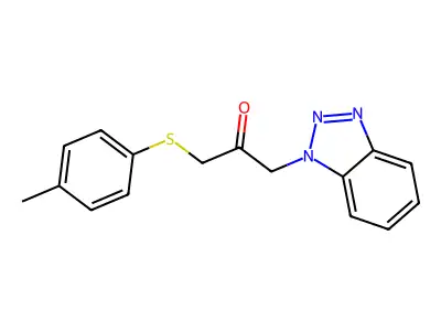 1-(1H-1,2,3-Benzotriazol-1-yl)-3-[(4-methylphenyl)sulfanyl]propan-2-one structure