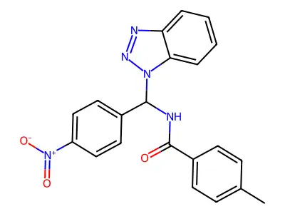 N-[1H-1,2,3-Benzotriazol-1-yl(4-nitrophenyl)methyl]-4-methylbenzamide structure
