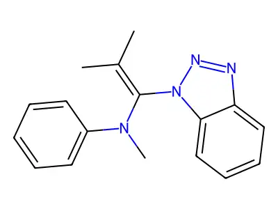N-[1-(1H-1,2,3-Benzotriazol-1-yl)-2-methylprop-1-en-1-yl]-N-methylaniline structure