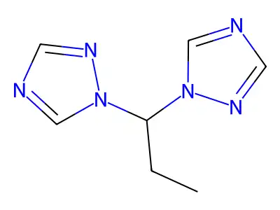 1-[1-(1H-1,2,4-Triazol-1-yl)propyl]-1H-1,2,4-triazole structure