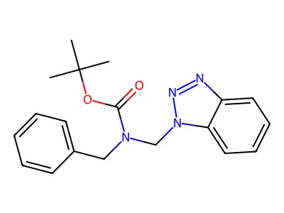 tert-Butyl N-(1H-1,2,3-benzotriazol-1-ylmethyl)-N-benzylcarbamate structure