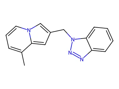 1-[(8-Methylindolizin-2-yl)methyl]-1H-1,2,3-benzotriazole structure