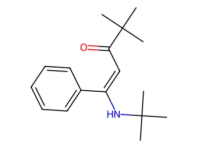 1-(Tert-butylamino)-4,4-dimethyl-1-phenyl-pent-1-en-3-one structure