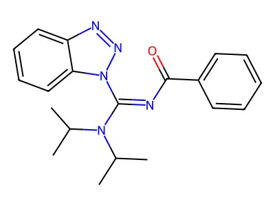 N-[1H-1,2,3-Benzotriazol-1-yl[bis(propan-2-yl)amino]methylidene]benzamide structure