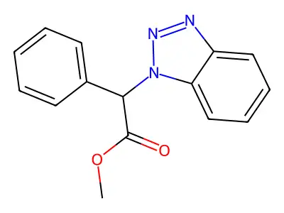 methyl 2-(1H-1,2,3-benzotriazol-1-yl)-2-phenylacetate structure