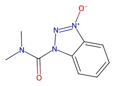 1-(Dimethylcarbamoyl)-1H-1,2,3-benzotriazol-3-ium-3-olate structure