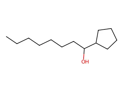 1-Cyclopentyloctan-1-ol structure