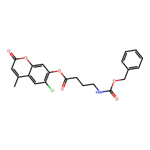 6-chloro-4-methyl-2-oxo-2H-chromen-7-yl 4-{[(benzyloxy)carbonyl]amino}butanoate structure