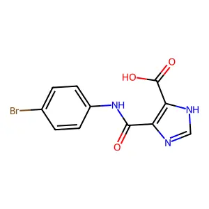 4-[(4-bromophenyl)carbamoyl]-1H-imidazole-5-carboxylic acid structure