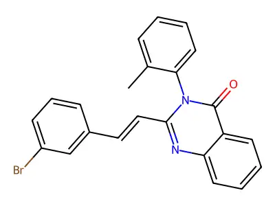 2-[(E)-2-(3-bromophenyl)ethenyl]-3-(2-methylphenyl)quinazolin-4-one structure