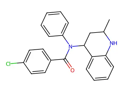 4-chloro-N-(2-methyl-1,2,3,4-tetrahydroquinolin-4-yl)-N-phenylbenzamide structure