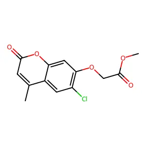 methyl [(6-chloro-4-methyl-2-oxo-2H-chromen-7-yl)oxy]acetate structure