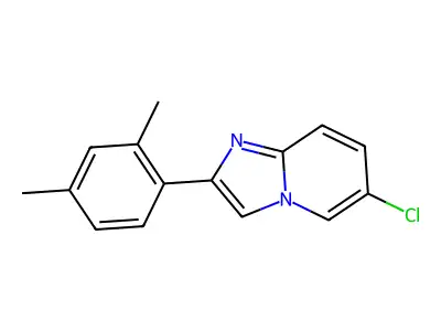 6-Chloro-2-(2,4-dimethylphenyl)imidazo[1,2-a]pyridine structure