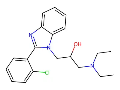 1-[2-(2-Chlorophenyl)benzimidazol-1-yl]-3-(diethylamino)propan-2-ol structure