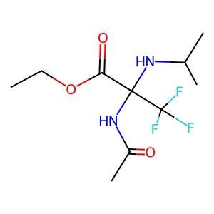 Ethyl 2-acetamido-3,3,3-trifluoro-2-(isopropylamino)propionate structure