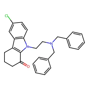 6-chloro-9-[2-(dibenzylamino)ethyl]-2,3,4,9-tetrahydro-1H-carbazol-1-one structure