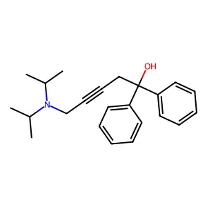 5-(Dipropan-2-ylamino)-1,1-diphenylpent-3-yn-1-ol structure
