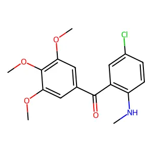 Methanone, [5-chloro-2-(methylamino)phenyl](3,4,5-trimethoxyphenyl)- structure