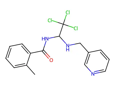 2-methyl-N-{2,2,2-trichloro-1-[(3-pyridinylmethyl)amino]ethyl}benzamide structure
