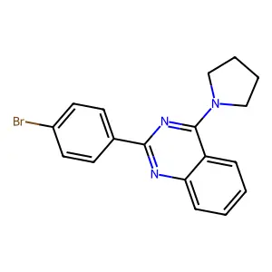 2-(4-Bromophenyl)-4-pyrrolidin-1-ylquinazoline structure